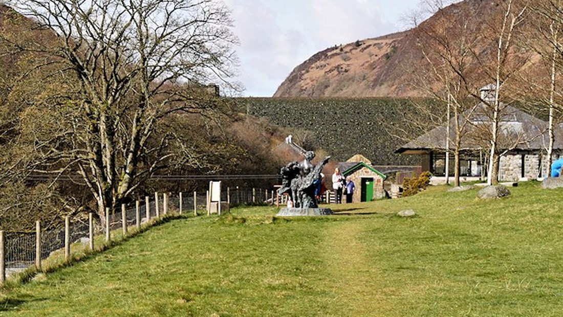 Elan Valley dams and reservoir landscape